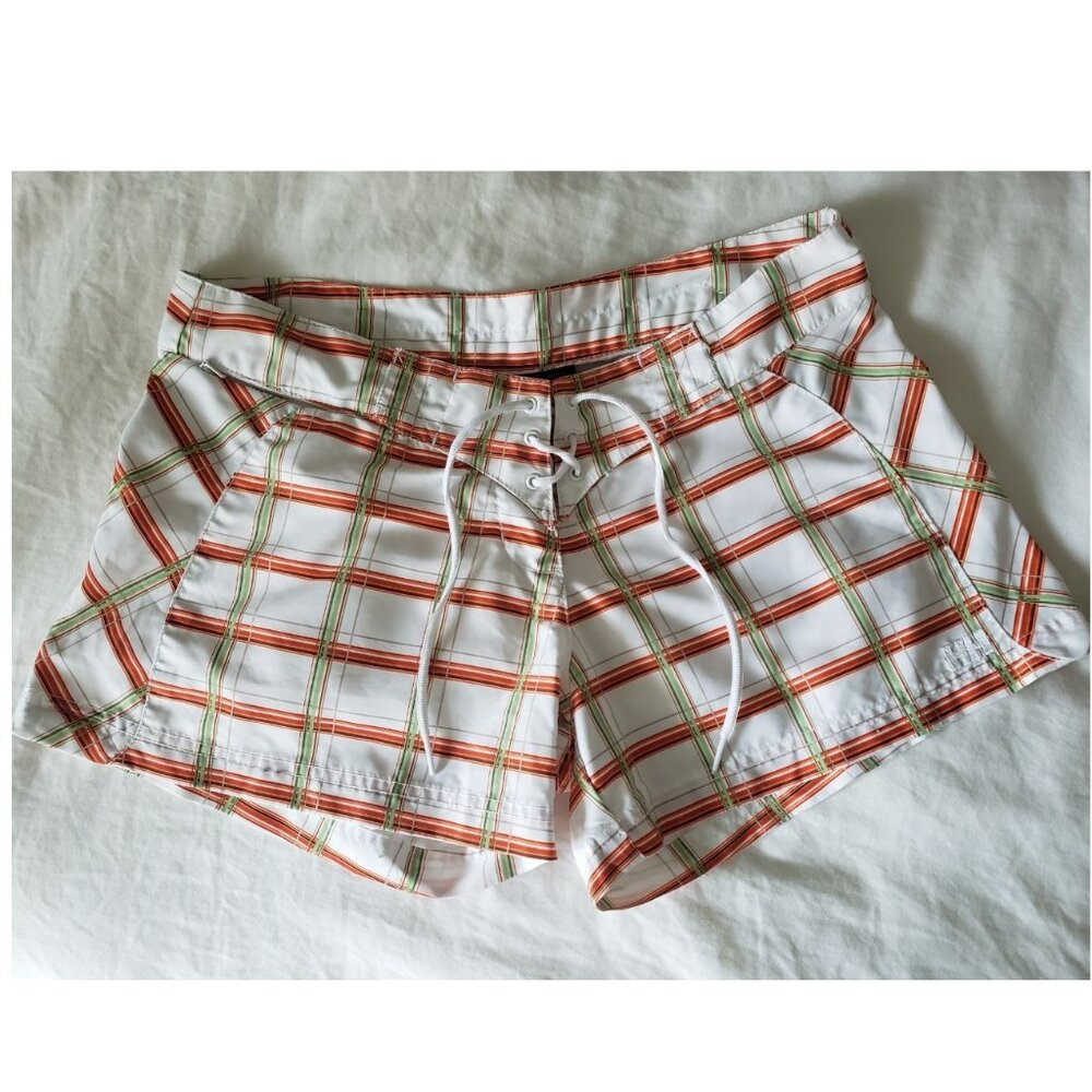 Helly Hansen Womens Swim shorts Size 30 Tartan print Board Shorts Sailing